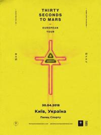 Thirty Seconds to Mars в Киев 30.04.2018 - Спорт-комлекс Киевский Дворец Спорта начало в 20:00 - подробнее на сайте AFISHA UA